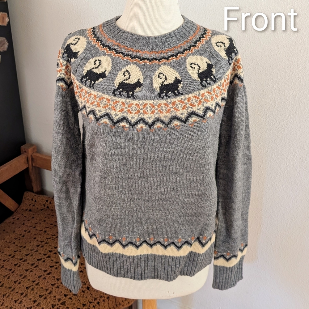 Kiel James Patrick Gray and Cream Sweater